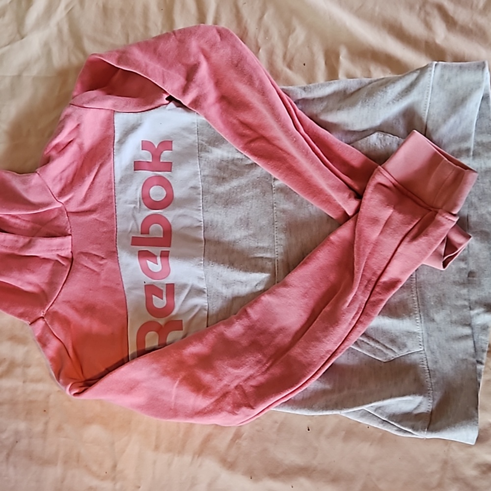 Girl pink and white sweater shirt